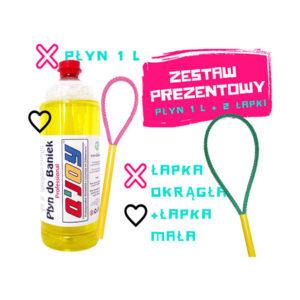 Bańki Mydlane - Płyn do Baniek 1litr + Łapka do Baniek Mała + Łapka do Baniek Standard