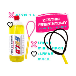Bańki Mydlane – Płyn do baniek 1L + Łapka do baniek Mała + Łapka do baniek Misiołapka - Zestaw